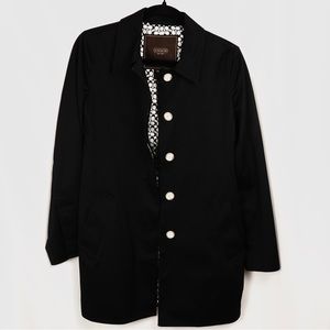Coach Black Trench Coat Size